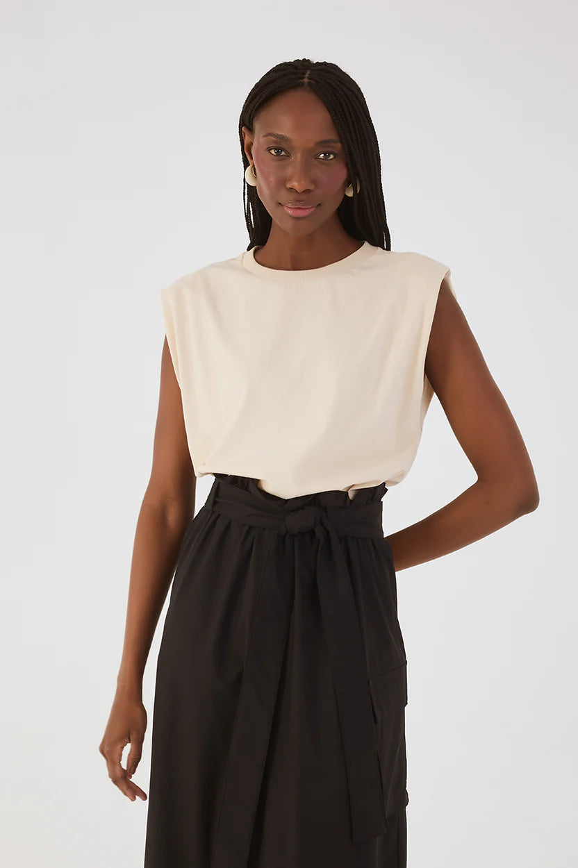 T-SHIRT DRESS WITH NYLON DETAIL