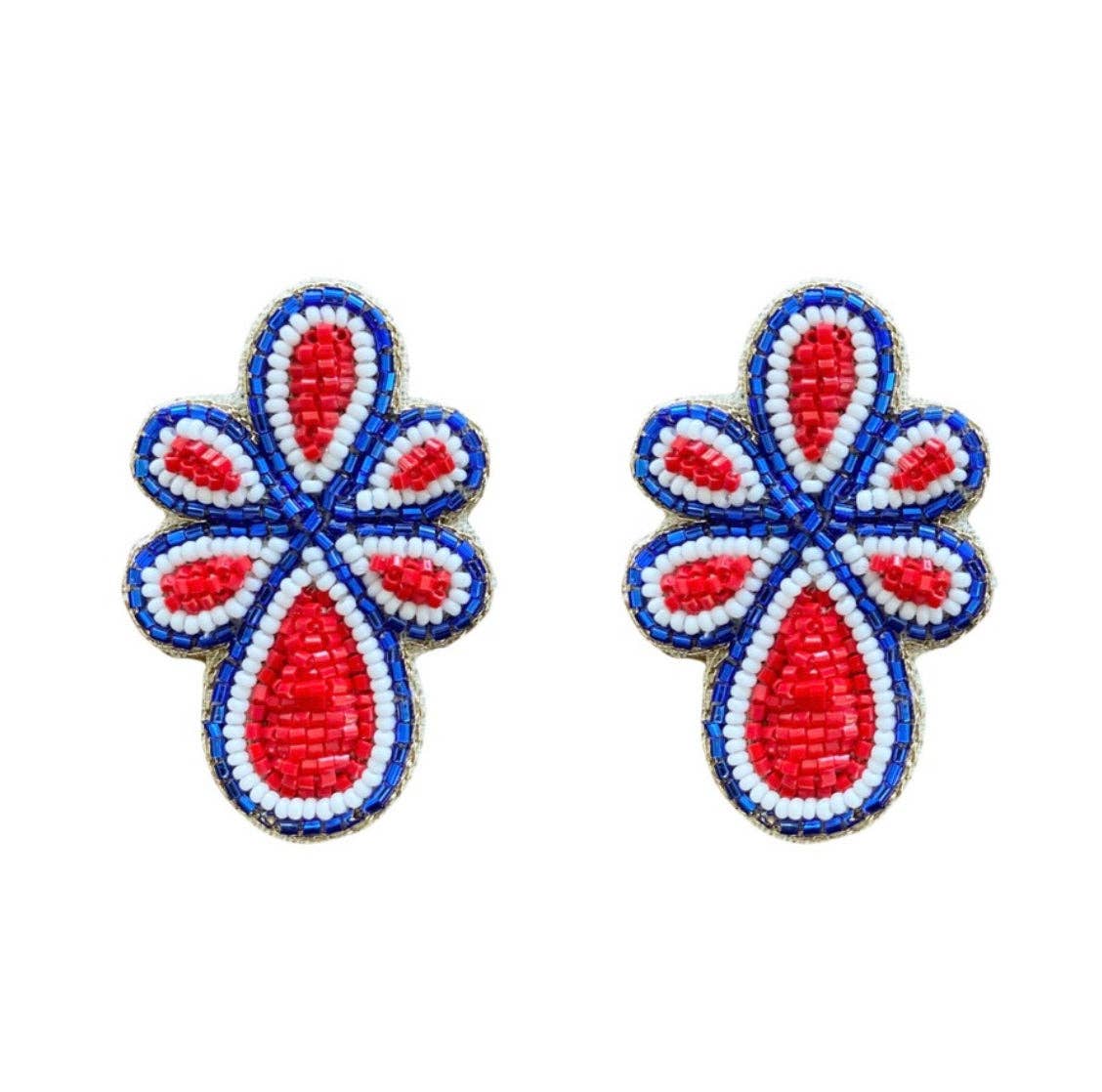 MERCER EARRINGS-RED,WHITE,BLUE