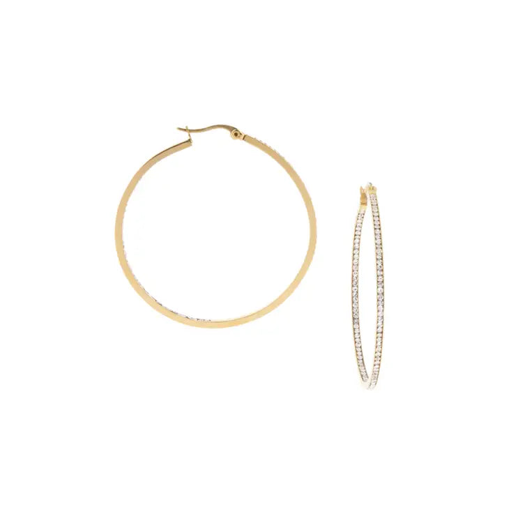 LARGE CZ HOOP
