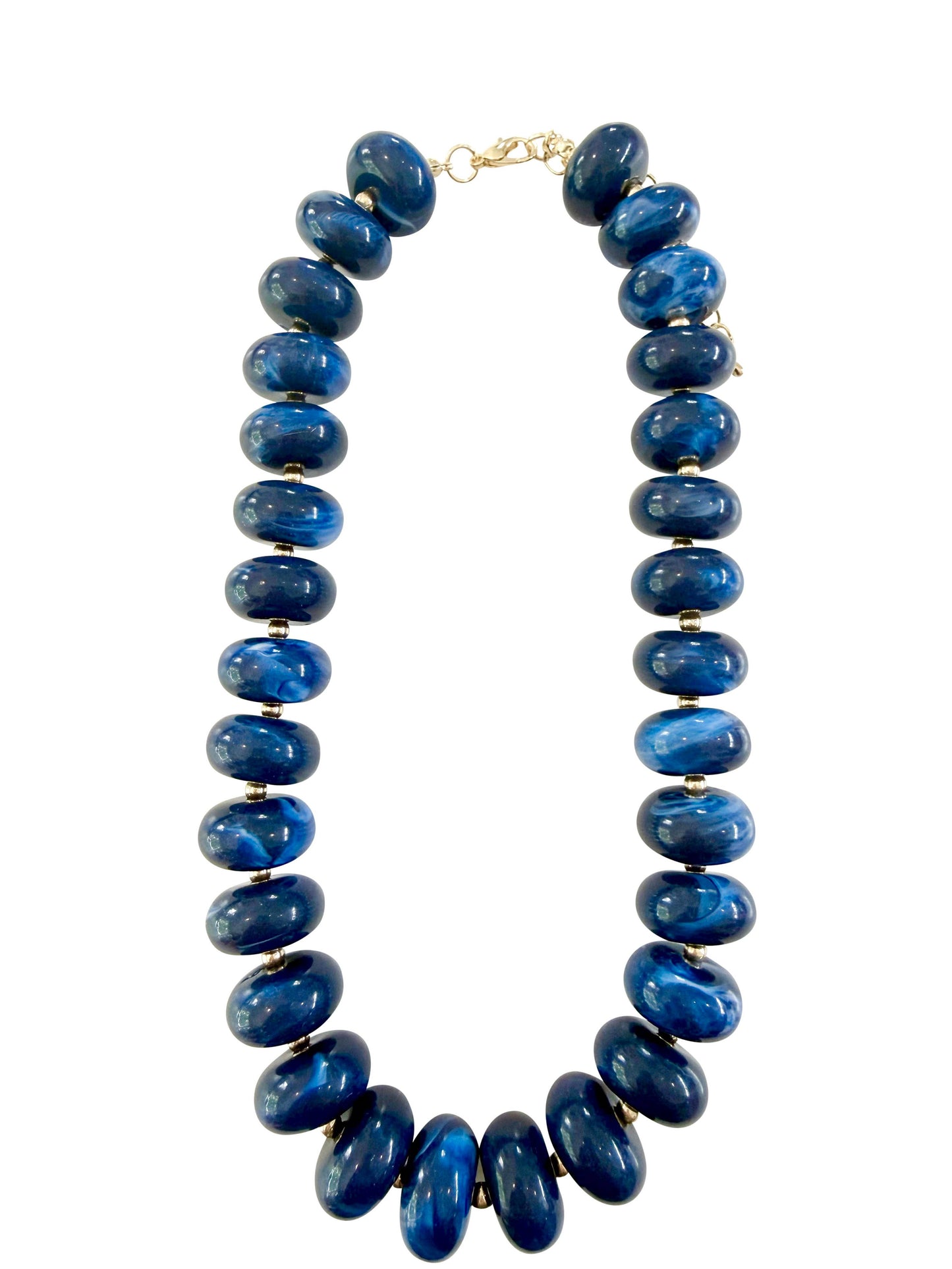 Liberty Chunky Beaded Necklace- Navy