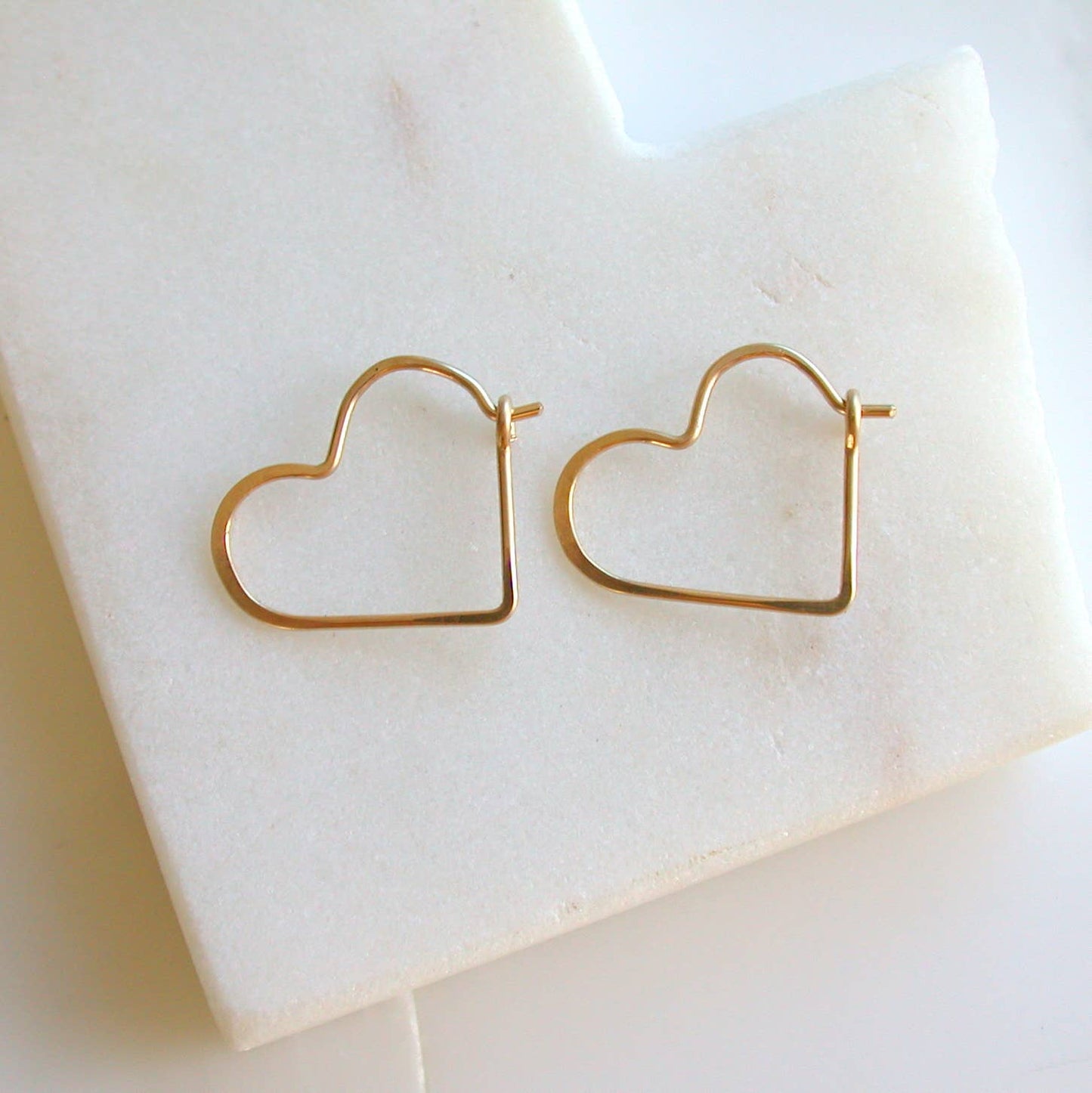 Heart Hoops - Gold Fill