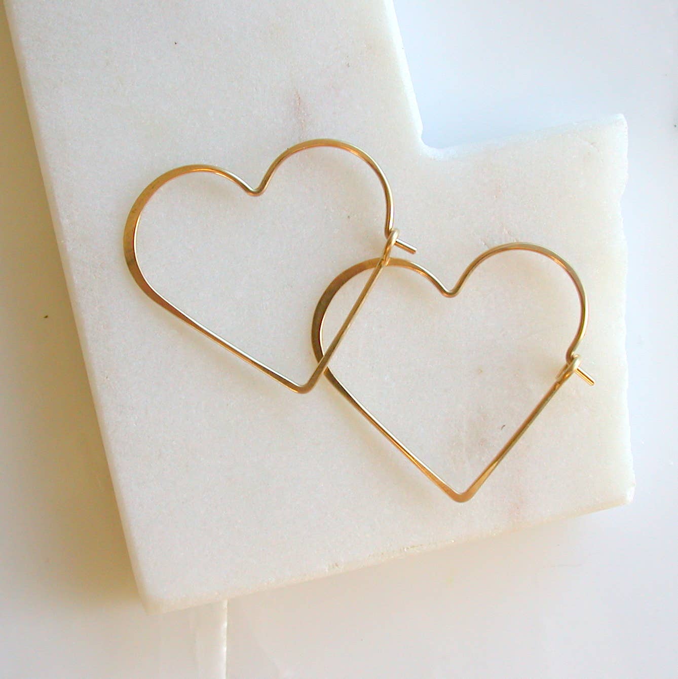 Heart Hoops - Gold Fill