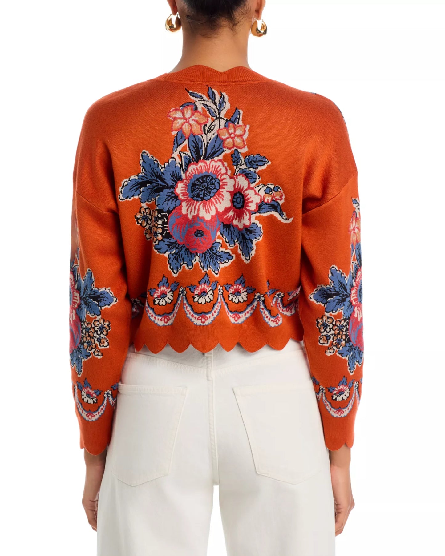 VICTORIAN FLORAL KNIT CARDIGAN