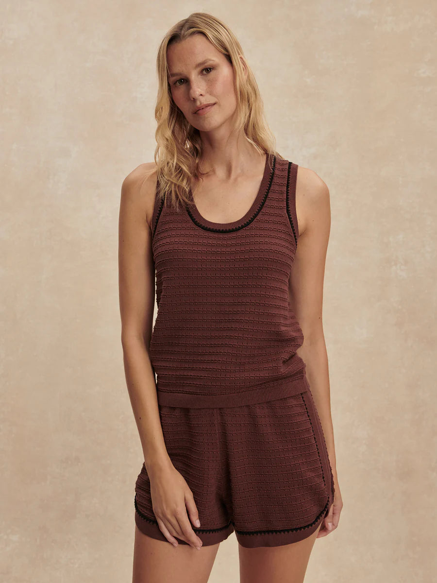 GIDEON KNIT TANK- IRONWOOD