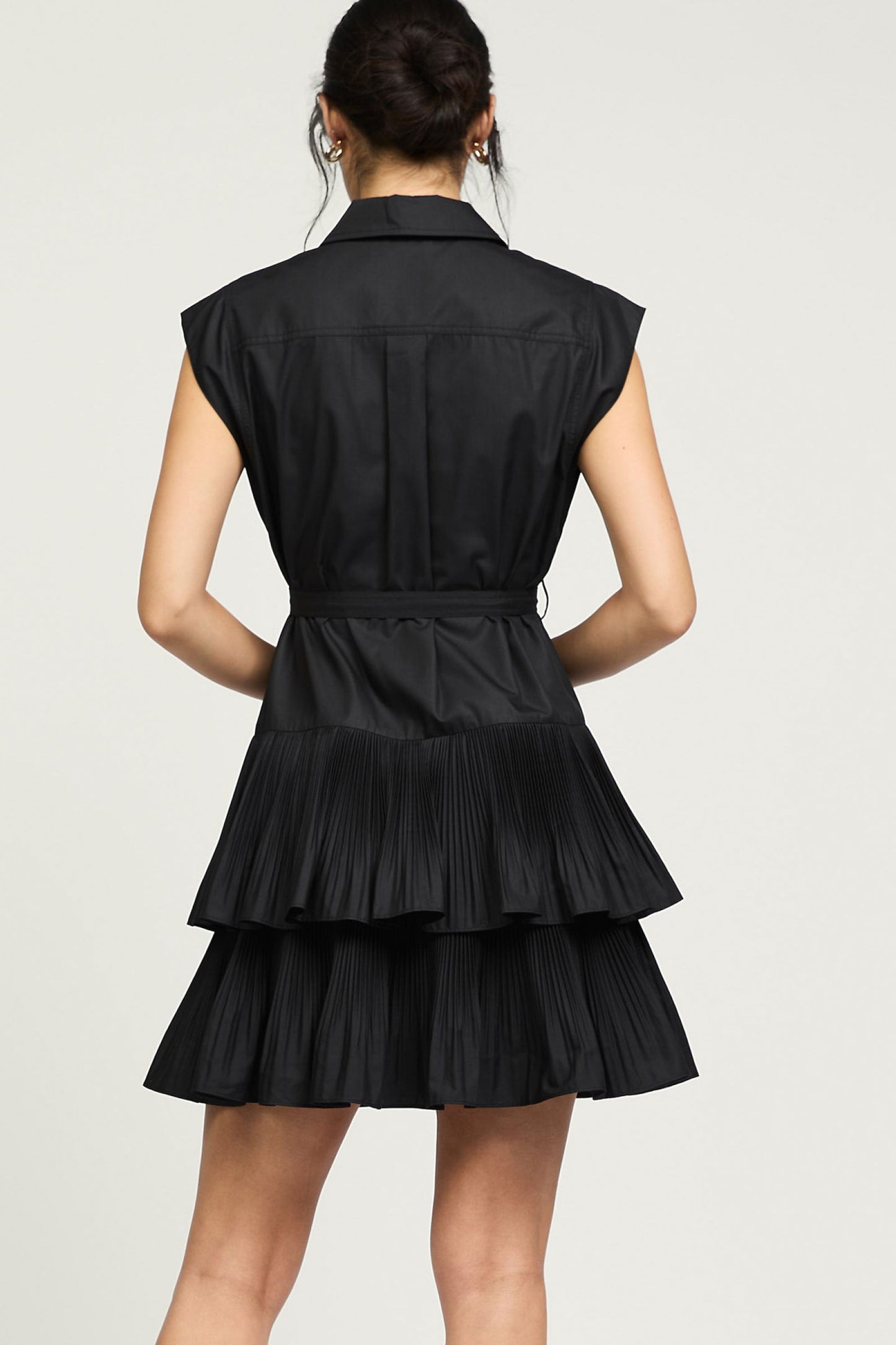 TIERED MINI DRESS - BLACK