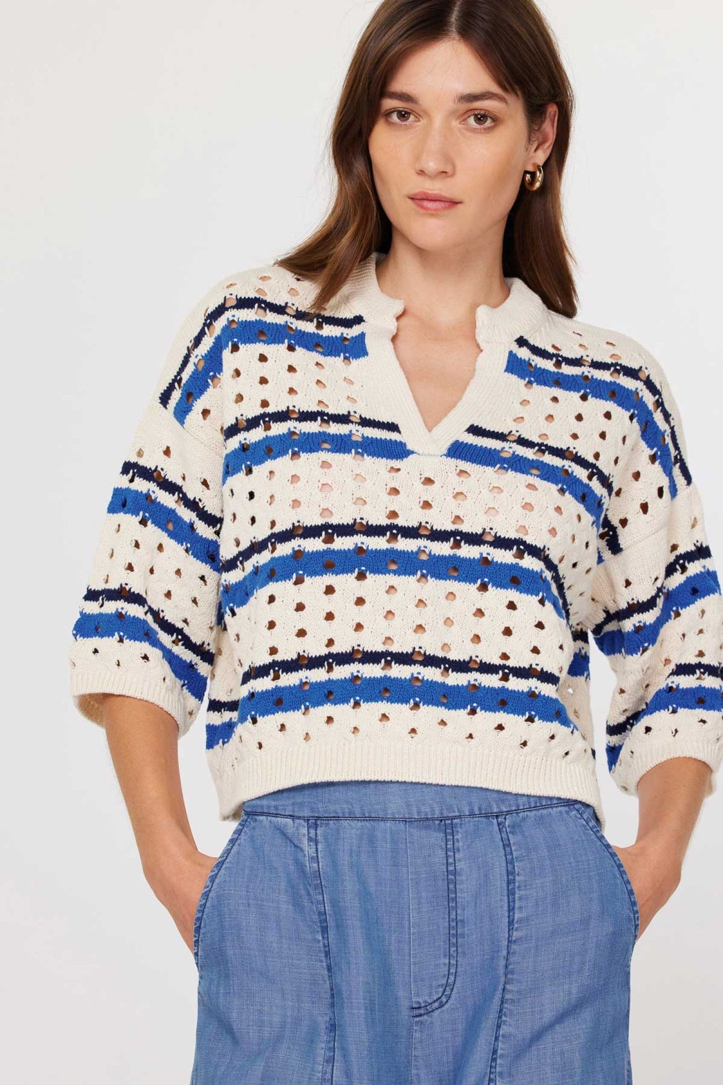 STRIPED KNIT TOP