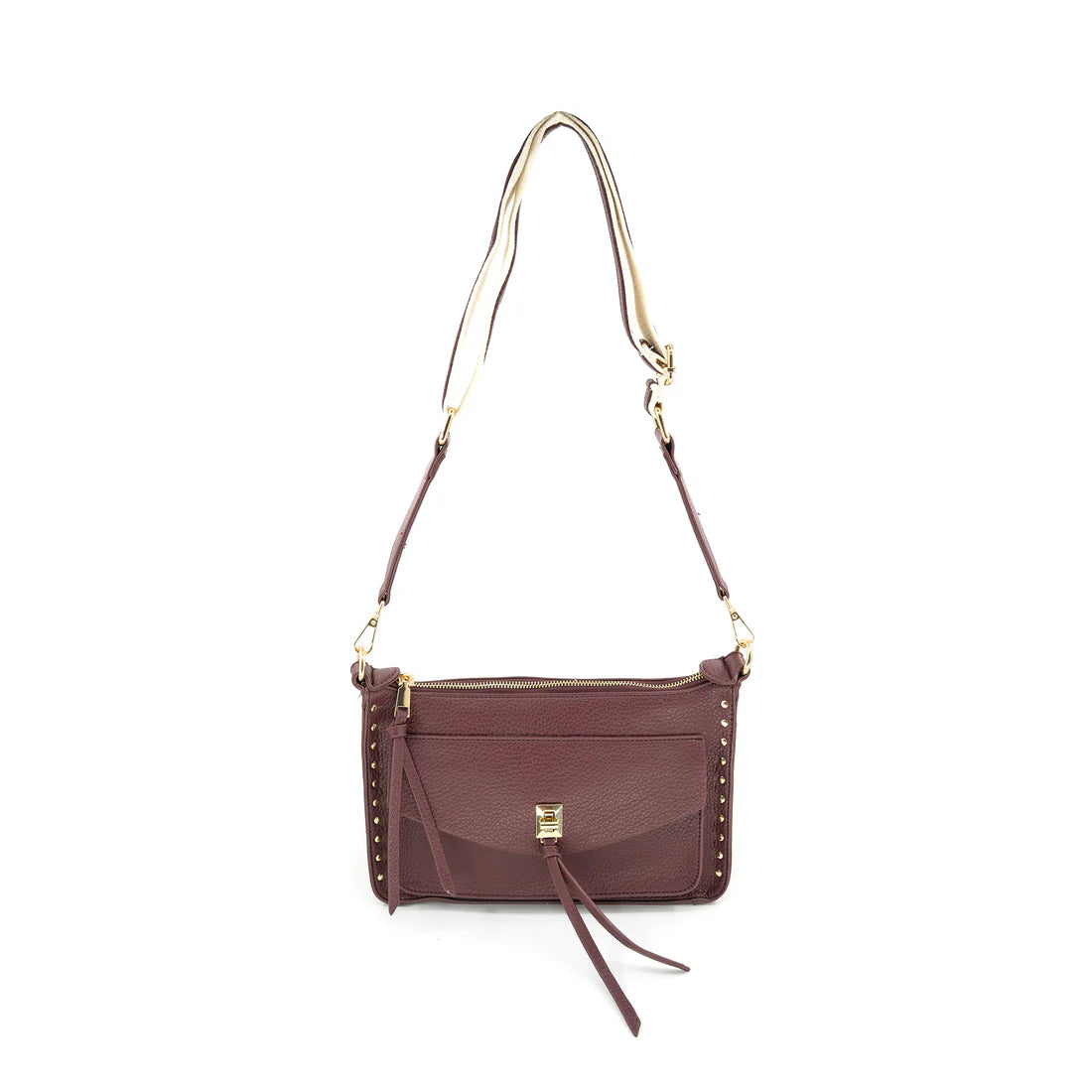 CONVERTIBLE CROSSBODY WITH GOLD ACCENTS