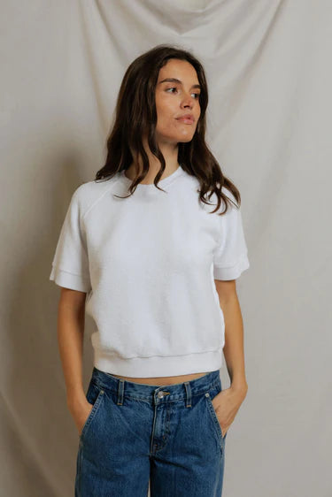 KENNEDY REVERSIBLE FLEECE SHORT SLEEVE - WHITE