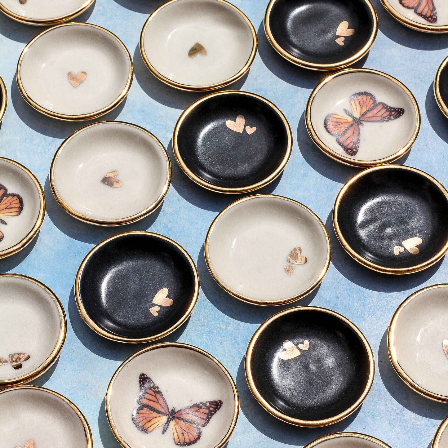 Monarch Butterfly Trinket Dish |Ring Dish|Handmade with gold