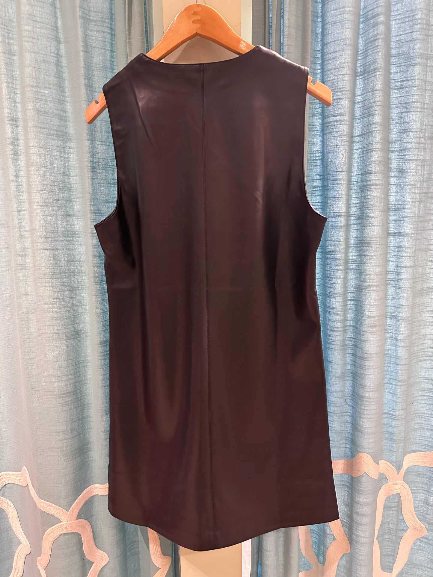 FAUX LEATHER SHIFT DRESS