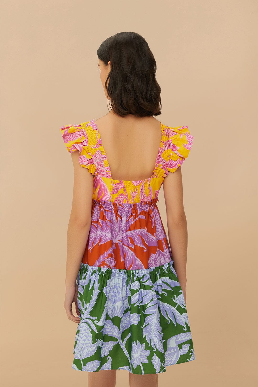 TROPICAL SWING MIX MINI DRESS