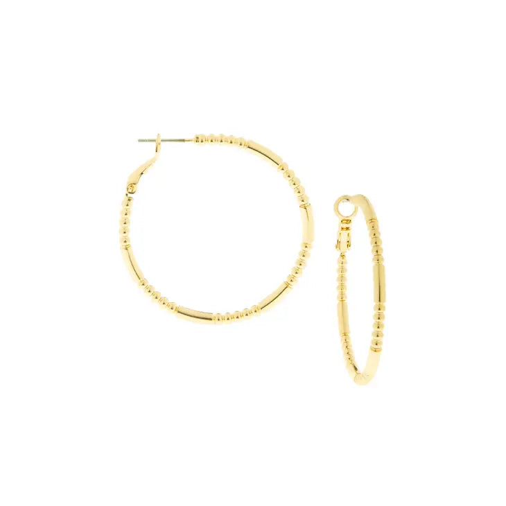 DOTTED HOOP EARRING - GOLD