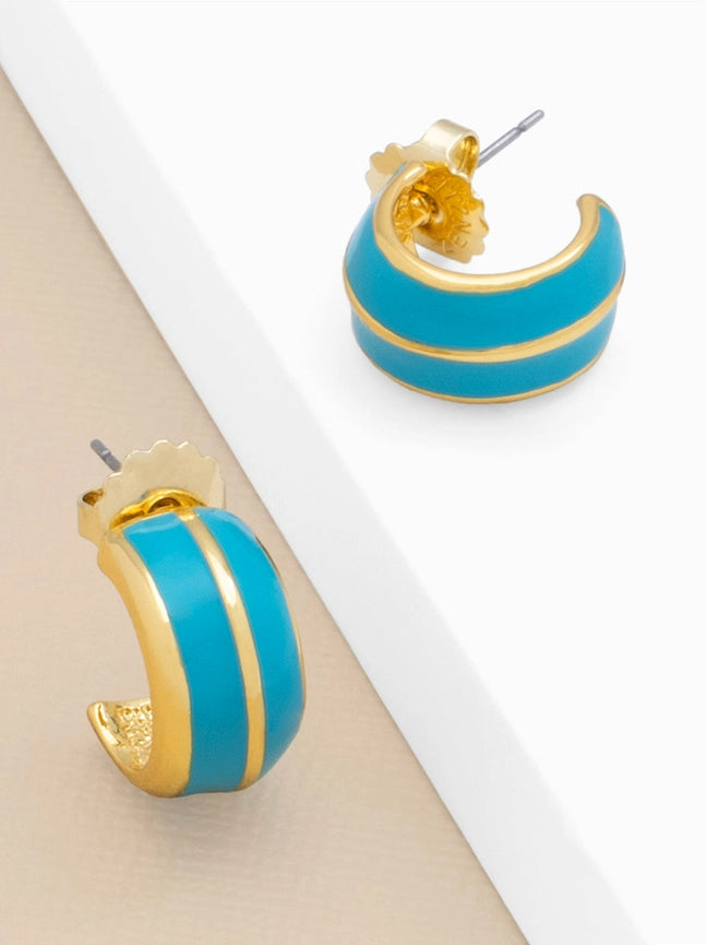 ENAMEL HUGGIE EARRING