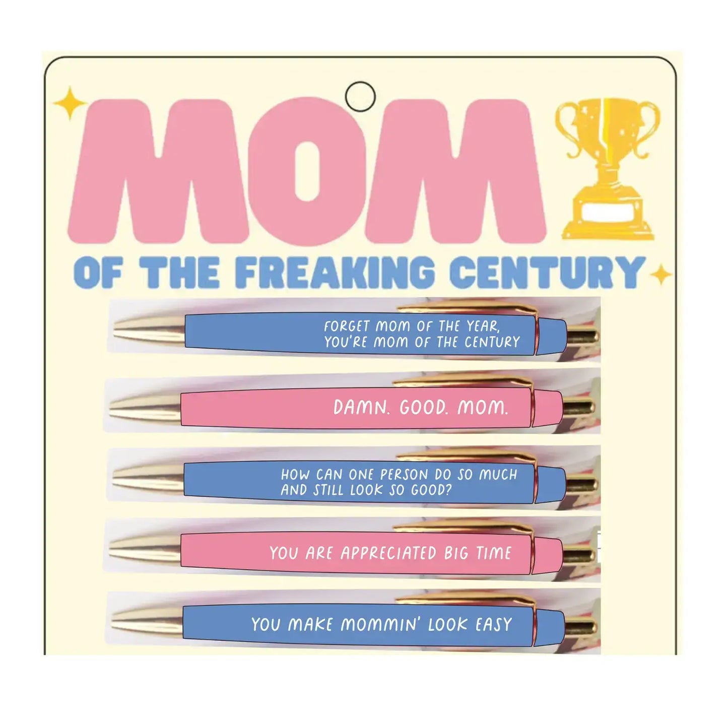 Mom Of The Freaking Century Pen Set (mothers day, gifts)