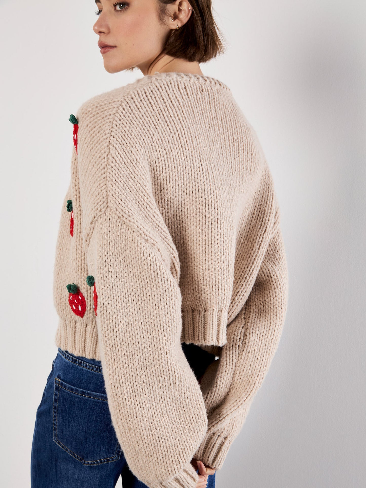 STRAWBERRY OPEN CARDIGAN