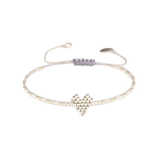 Heartsy Row Silver Bracelet