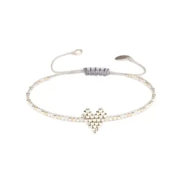 HEARTSY ROW BEADED BRACELET