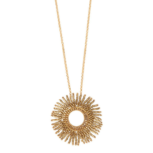 Fringe Sun Gold Large Necklace