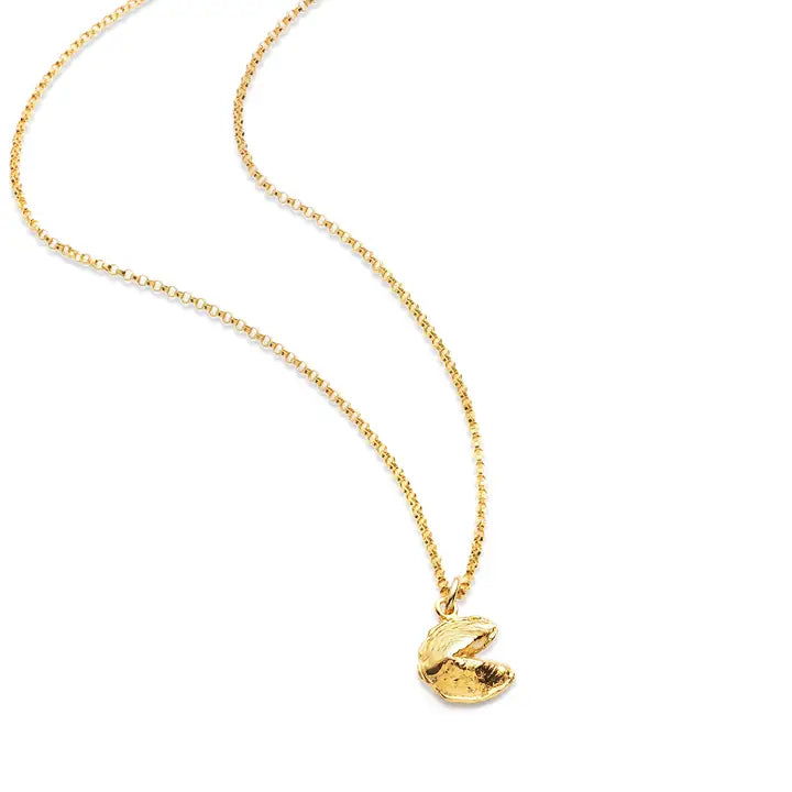 MINI FORTUNE COOKIE PENDANT - GOLD