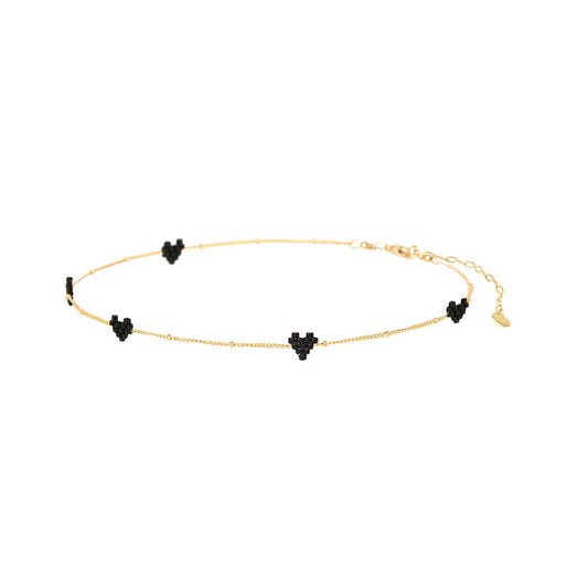 Mini Heartsy Black Necklace