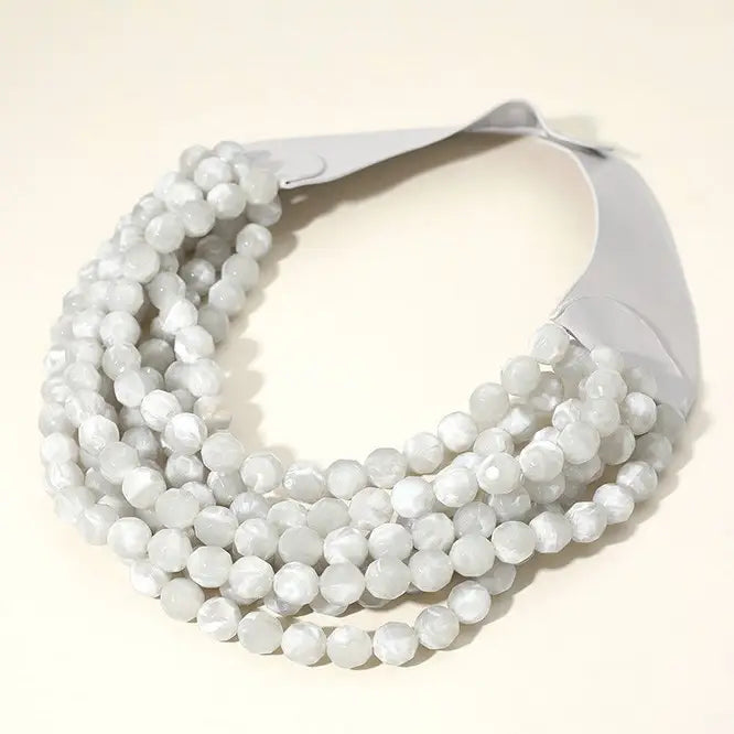 CHUNKY BEADED LAYERED NECKLACE