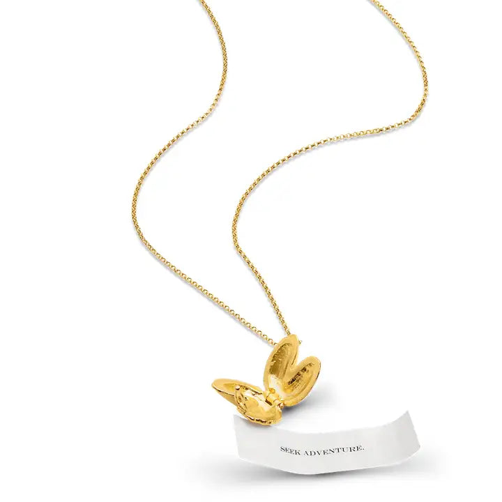 FORTUNE COOKIE NECKLACE - GOLD