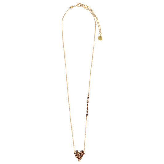 Heartsy Brown Necklace