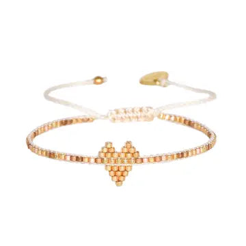 HEARTSY ROW BEADED BRACELET