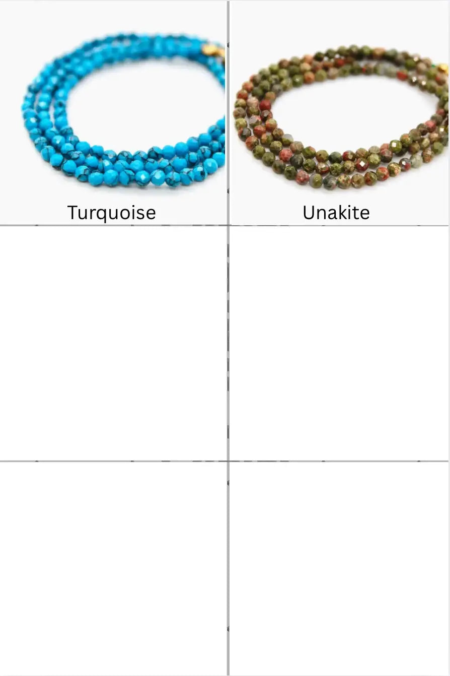Evil Eye Heart Faceted Short Stone Necklace