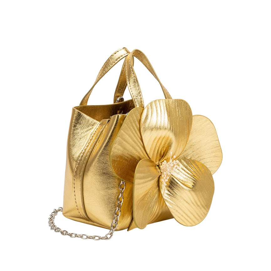 MONROE FLOWER BAG - GOLD