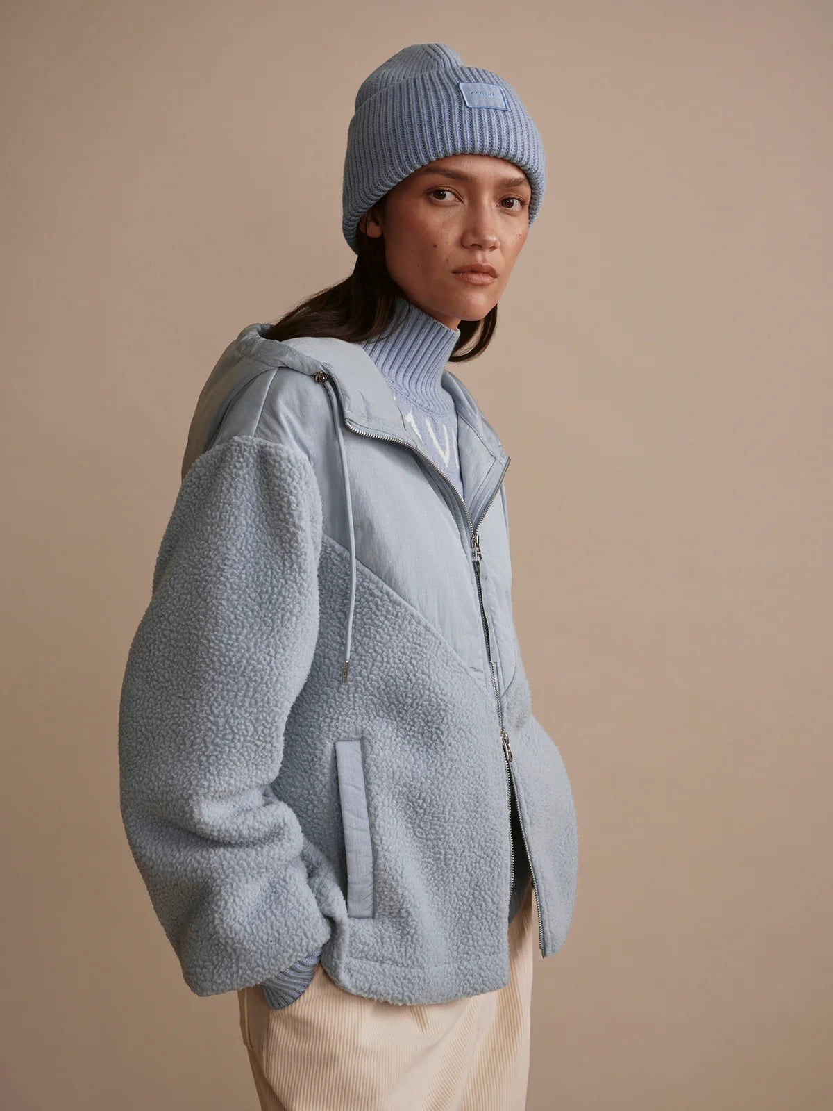 ROSIA FLEECE HOODIE - ASHLEY BLUE