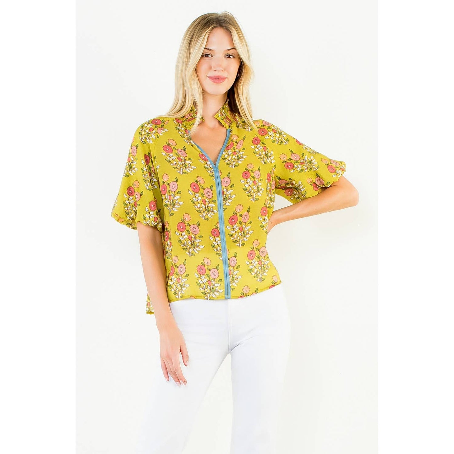 Floral Top - Yellow