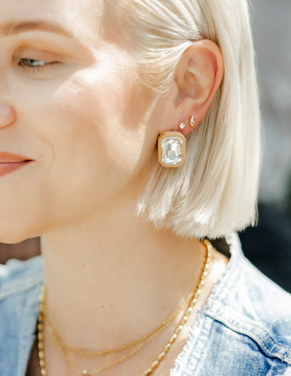 EVA STATEMENT EARRING - BROWN