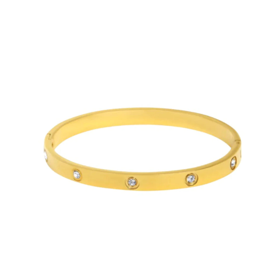 GOLD SOLITAIRE BANGLE