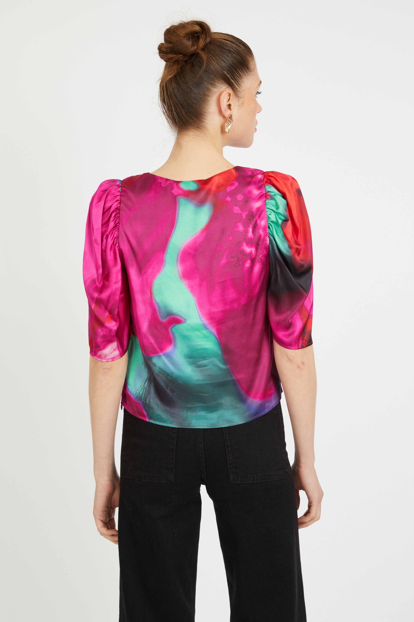 ARDEN TOP- BLUR IRIS BLOOM