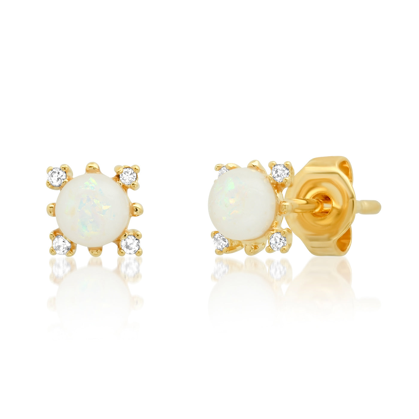 OPAL STUD CZ ACCENTS