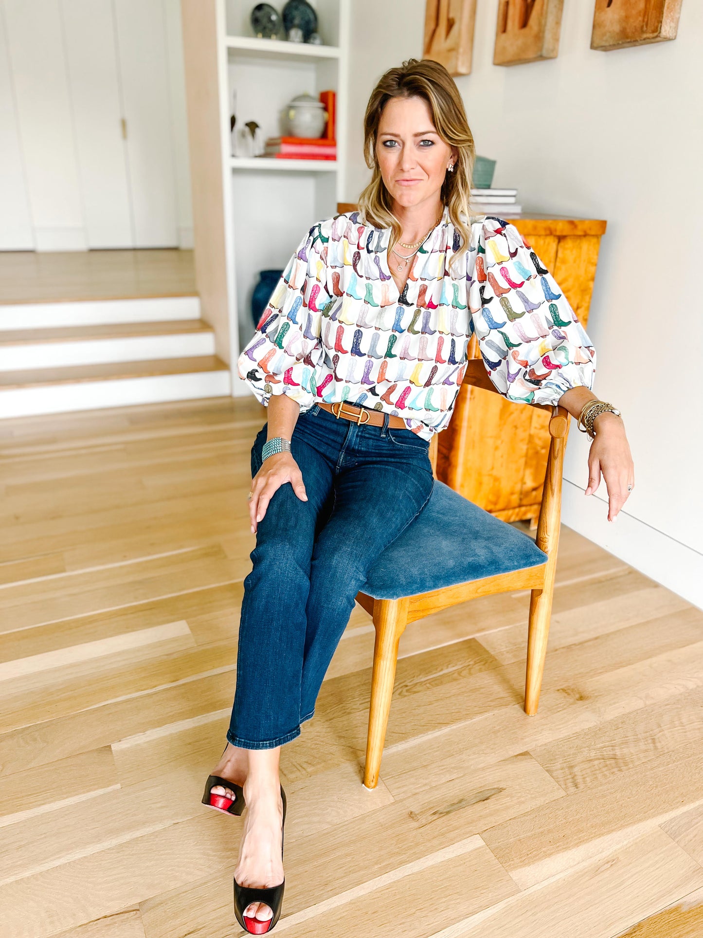 CLAUDIA TOP - RAINBOW BOOTS