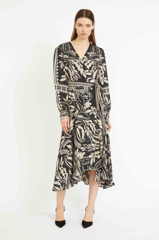 MOON REVERSIBLE MAXI DRESS - ZEBRA FERN