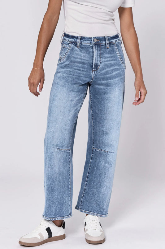 LASSO BARREL JEAN - WESTERN HUE