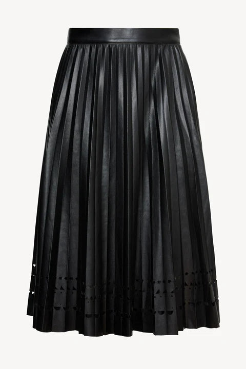 ALANA SKIRT-BLACK VEGAN LEATHER
