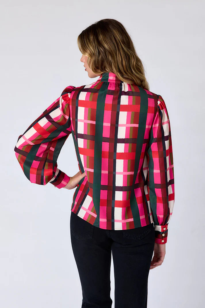 LELAND BLOUSE - HOLIDAY PLAID