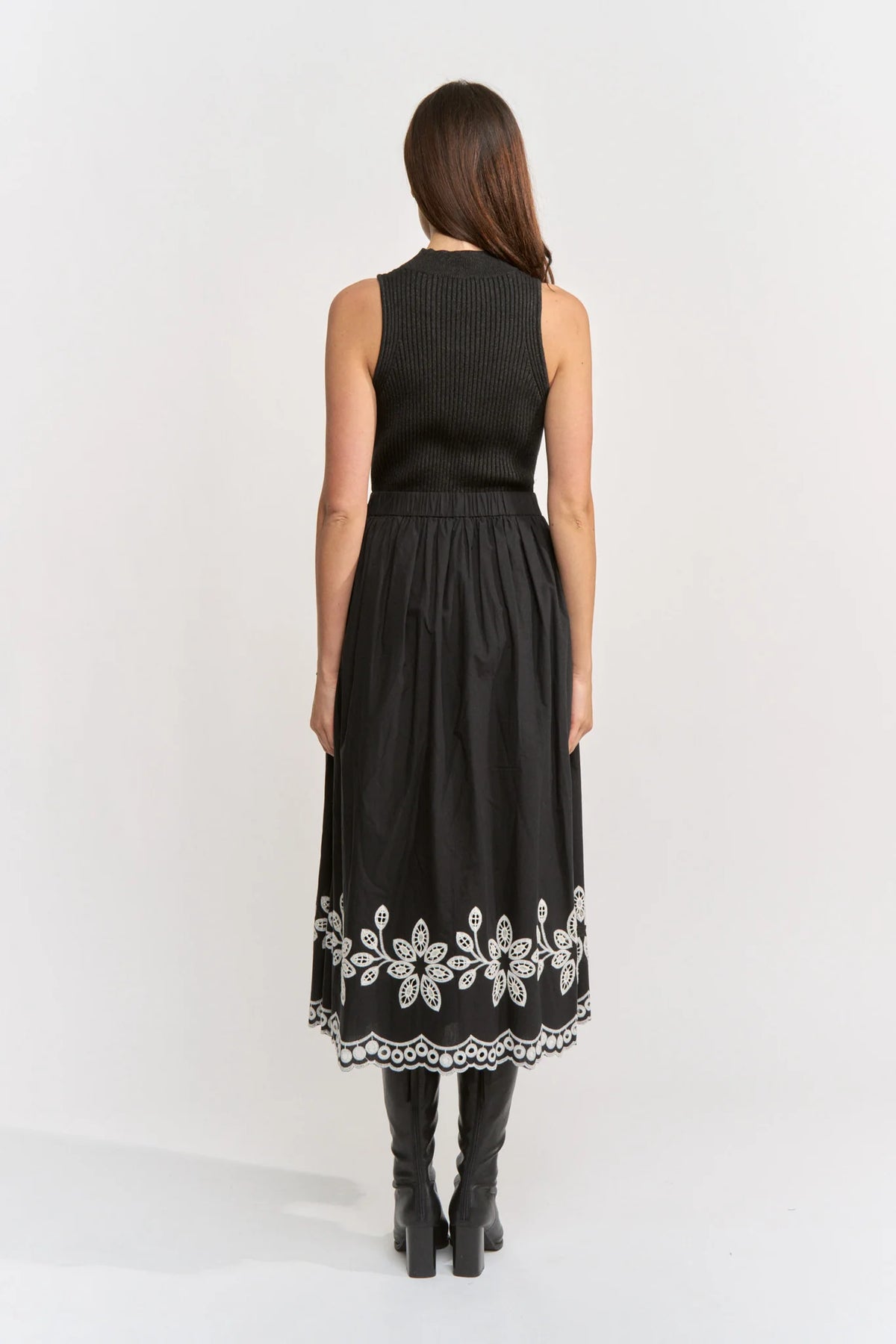 ISIDORA MIXED MEDIA MIDI DRESS