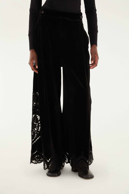 ARTICHOKE HEART RICHELIEU BLACK PANTS