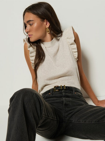 PAULETTE TANK- HEATHER OAT