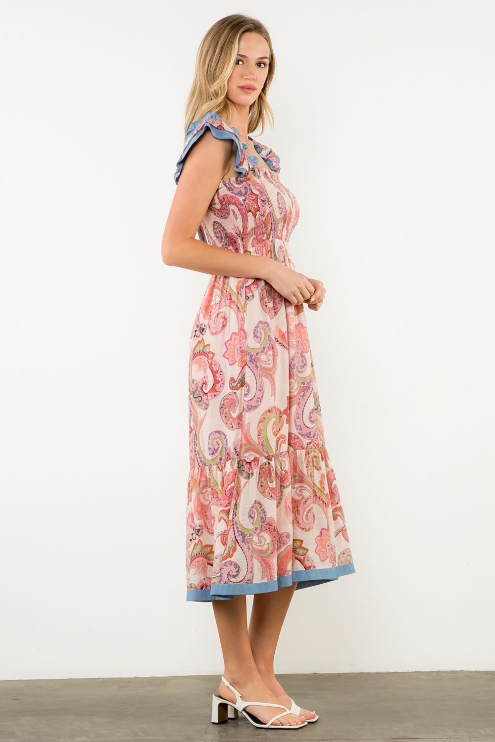 PAISLEY FLUTTER DRESS