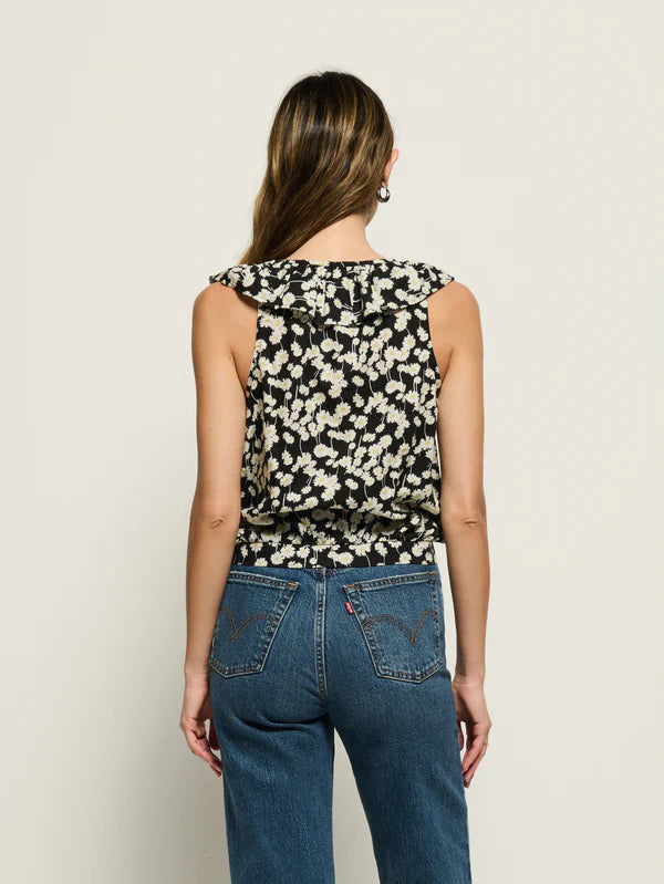 ELLA RUFFLE TOP - HAZY DAISY