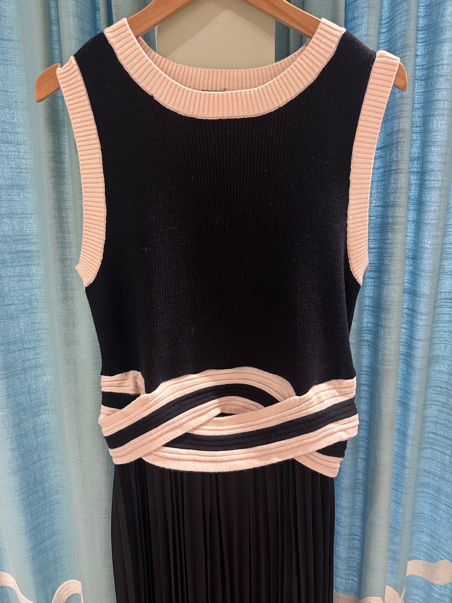 KNIT AND PLEAT DRESS