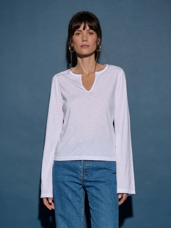LIAN LONG SLV TEE - WHITE