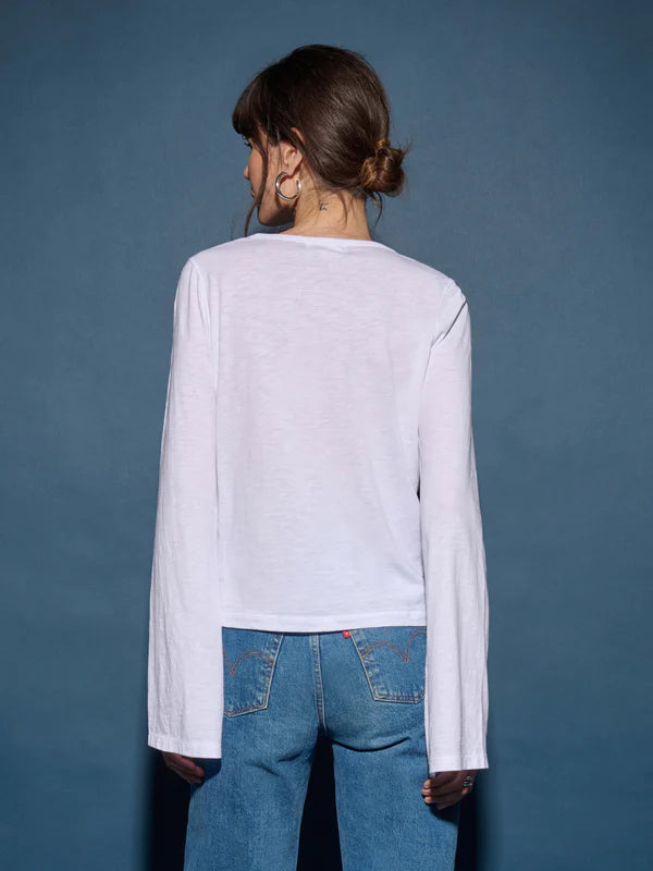 LIAN LONG SLV TEE - WHITE