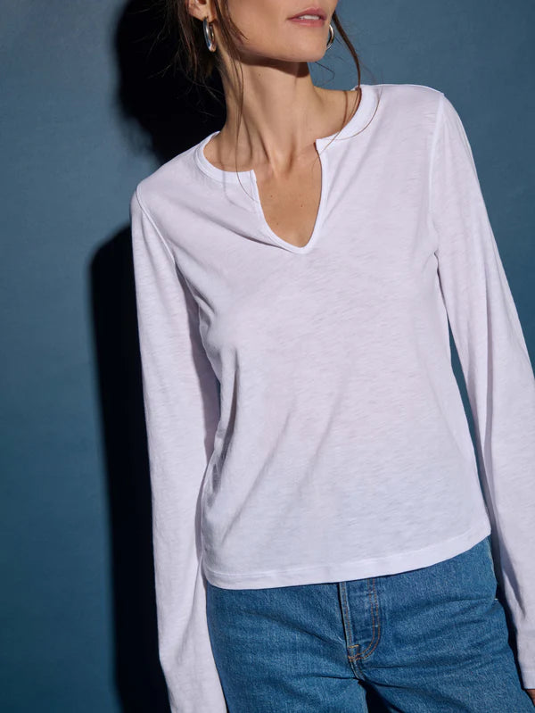 LIAN LONG SLV TEE - WHITE